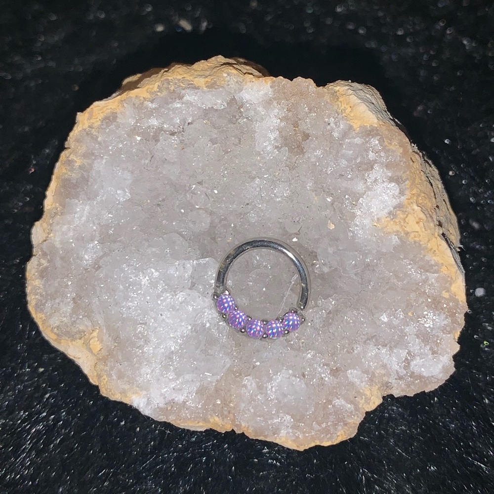 Purple gem septum /daith ring 💜